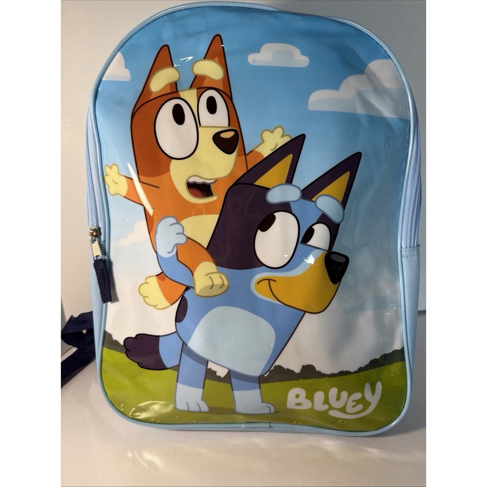 BLUEY (BINGO) 15" Full size Zipppered Backpack School Book Bag Adj Strap NWT